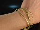 Austria around 1965! Fancy bangle set five pieces gold 585