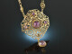 Around 1900! Pretty necklace and earrings with amethysts silver gold plated