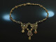 Transylvania around 1880! Beautiful necklace with emeralds pearls and ornamental stones silver