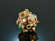 Around 1955! Funny ball pendant with quartz and agates gold 585