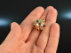 Around 1955! Funny ball pendant with quartz and agates gold 585