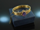 Around 1860! Especially beautiful bangle with amethyst gold 585