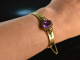 Around 1860! Especially beautiful bangle with amethyst gold 585