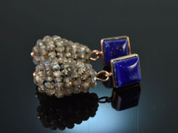 Winter nights! Drop earrings labradorite lapis lazuli...