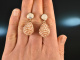 Glitter Nudes! Drop earrings moonstone champagne zircon silver 925 rose gold plated