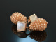 Glitter Nudes! Drop earrings moonstone champagne zircon silver 925 rose gold plated