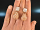 Glitter Nudes! Drop earrings moonstone champagne zircon silver 925 rose gold plated