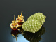 Fresh Rosehip! Drop earrings carnelian and peridot silver 925 gold plated