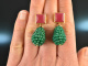 Christmas Vibes! Drop earrings agate green onyx silver 925 gold plated