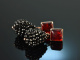 Night out! Drop earrings garnet spinel silver 925 gold plated