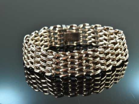 Um 1930! Sch&ouml;nes Glieder Armband aus Silber