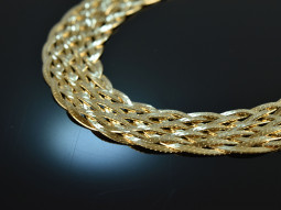 Italy around 1975! Chic braided chain silver 925 gold plated