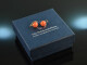 Around 1900! Fine coral bouton earrings gold 585