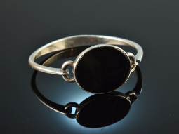 Denmark around 1970! Niels Erik From bangle with onyx silver 925 signed
