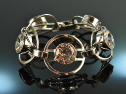 Um 1965! Vintage Statement Armband mit Bergkristall...