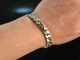 Around 1990! Heavy tank bracelet white gold 750