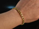 Around 1980! Heavy plain tank bracelet gold 750