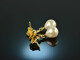 Fine drops! Beautiful Akoya cultured pearl earrings gold 585