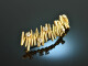 Around 1960! Chic vintage brooch with diamonds gold 750