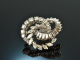Juwelier Schilling Stuttgart um 1970! Feinste Diamant Brosche Wei&szlig; Gold 750