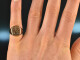 Around 1930! Heavy coat of arms signet ring red gold 585