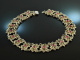 Around 1930! Unusual traditional costume necklace necklace with tourmalines of silver