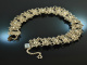 Around 1930! Unusual traditional costume necklace necklace with tourmalines of silver