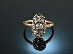 Austria around 1900! Beautiful Belle Epoque ring with diamonds gold 585