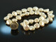 Around 1990! Freshwater cultured pearls necklace with Hellenistic coin gold 750