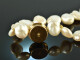 Around 1990! Freshwater cultured pearls necklace with Hellenistic coin gold 750