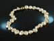 Around 1990! Beautiful freshwater cultured pearls necklace gold 750