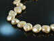 Around 1990! Beautiful freshwater cultured pearls necklace gold 750