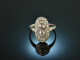 Um 1910! Feiner Belle Epoque Diamant Ring 0,7 ct Platin