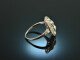 Um 1910! Feiner Belle Epoque Diamant Ring 0,7 ct Platin