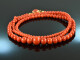 Italy around 1950! Finest red coral necklace gold 750