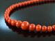 Italy around 1950! Finest red coral necklace gold 750