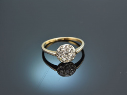 Around 1900! Beautiful old cut diamond ring about 1.05 ct gold 585