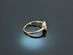 Around 1900! Beautiful old cut diamond ring about 1.05 ct gold 585