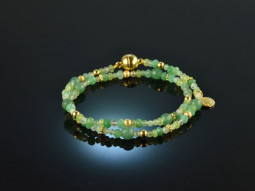 Mellow Meadow! Fancy bracelet 2 rows emerald peridot...