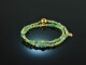 Mellow Meadow! Fancy Armband 2reihig Smaragd Peridot Jadeit Tsavorith und Achat Silber 925 vergoldet