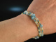 Frozen Lake! Fancy Armband 2reihig Aquamarin und Blauachat Sterlingsilber 925 vergoldet