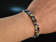 Wide Ocean! Fancy bracelet 2 rows aquamarine sodalite lapis lazuli and kyanite silver 925 gold plated