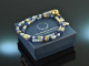 Wide Ocean! Fancy bracelet 2 rows aquamarine sodalite lapis lazuli and kyanite silver 925 gold plated