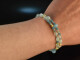 Swimming Pool! Fancy bracelet 2 rows aquamarine and blue quartz sterling silver 925 gold plated