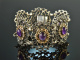 Austria around 1950! Beautiful traditional costume bracelet with amethysts silver 800