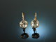 Vienna around 1920! Delicate aquamarine earrings gold 585