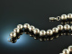 Around 1990! Beautiful silver beads necklace chain sterling fiber 925