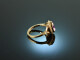 England 1967! Charmanter Amethyst Ring Gold 375