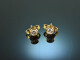 Around 1995! Plain diamond solitaire earrings 0.2 ct gold 750