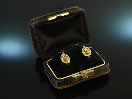 Austria around 1880! Charming earrings gold 585